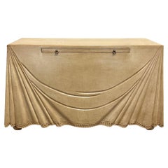 Mid-20th Century Italian Modern Leather-Clad Console Table