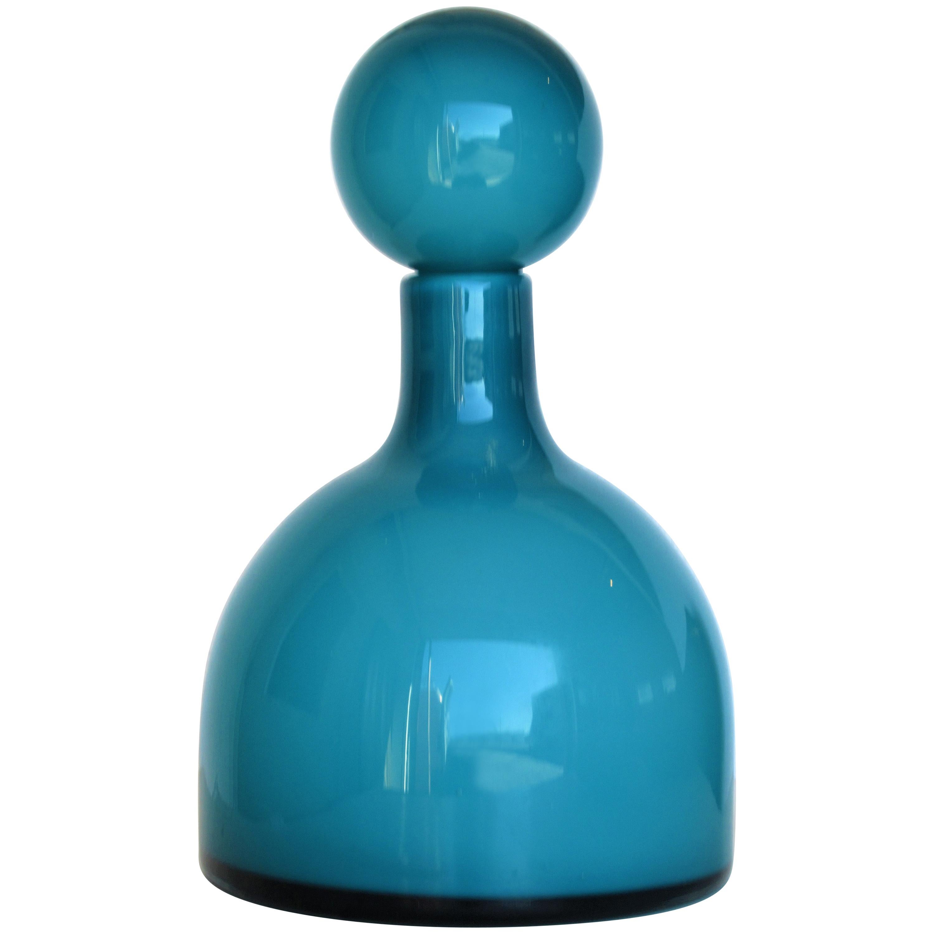  Mid 20th Century Modernist Cased Glass Decanter Bottle