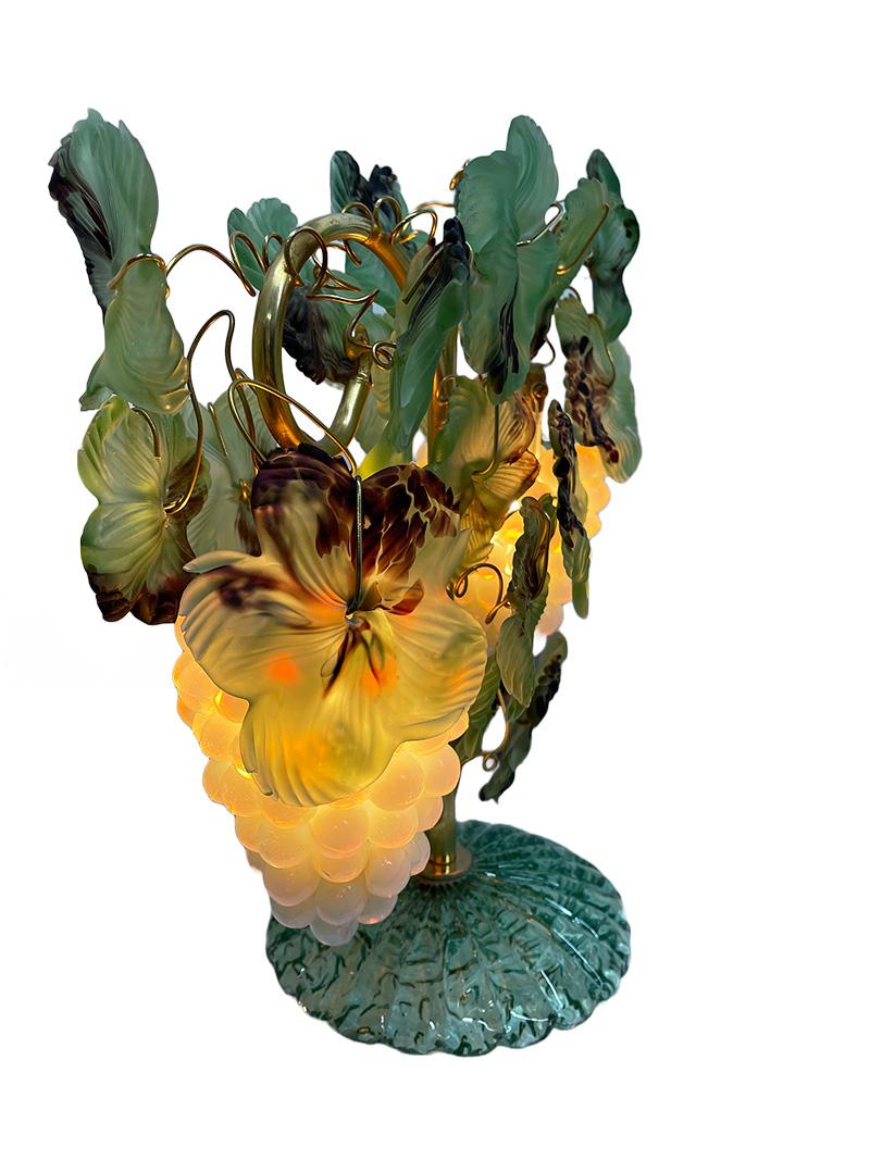 Mid-20th Century Italian Murano Grape Lamp For Sale 11
