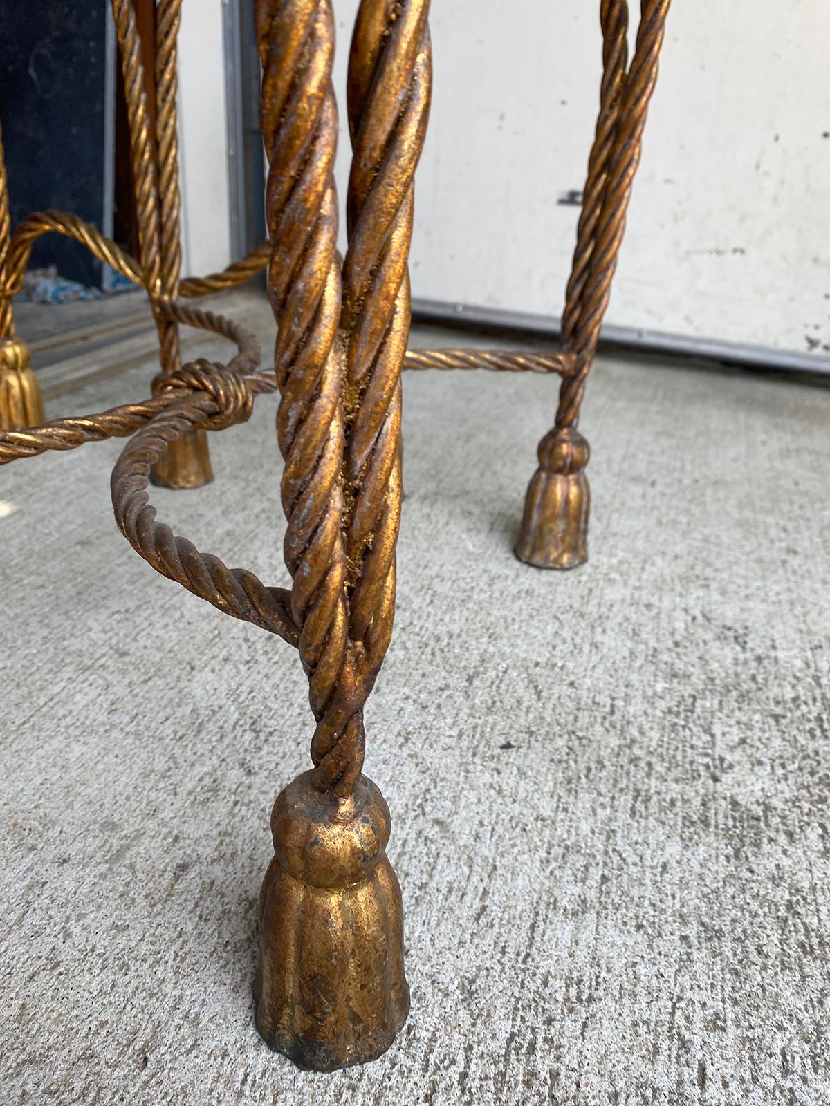 Mid-20th Century Italian Nesting Tables with Rope and Tassel Detail For Sale 5