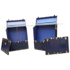Mid-20th Century Italian Pair of Theater Blue Trunks, 1950