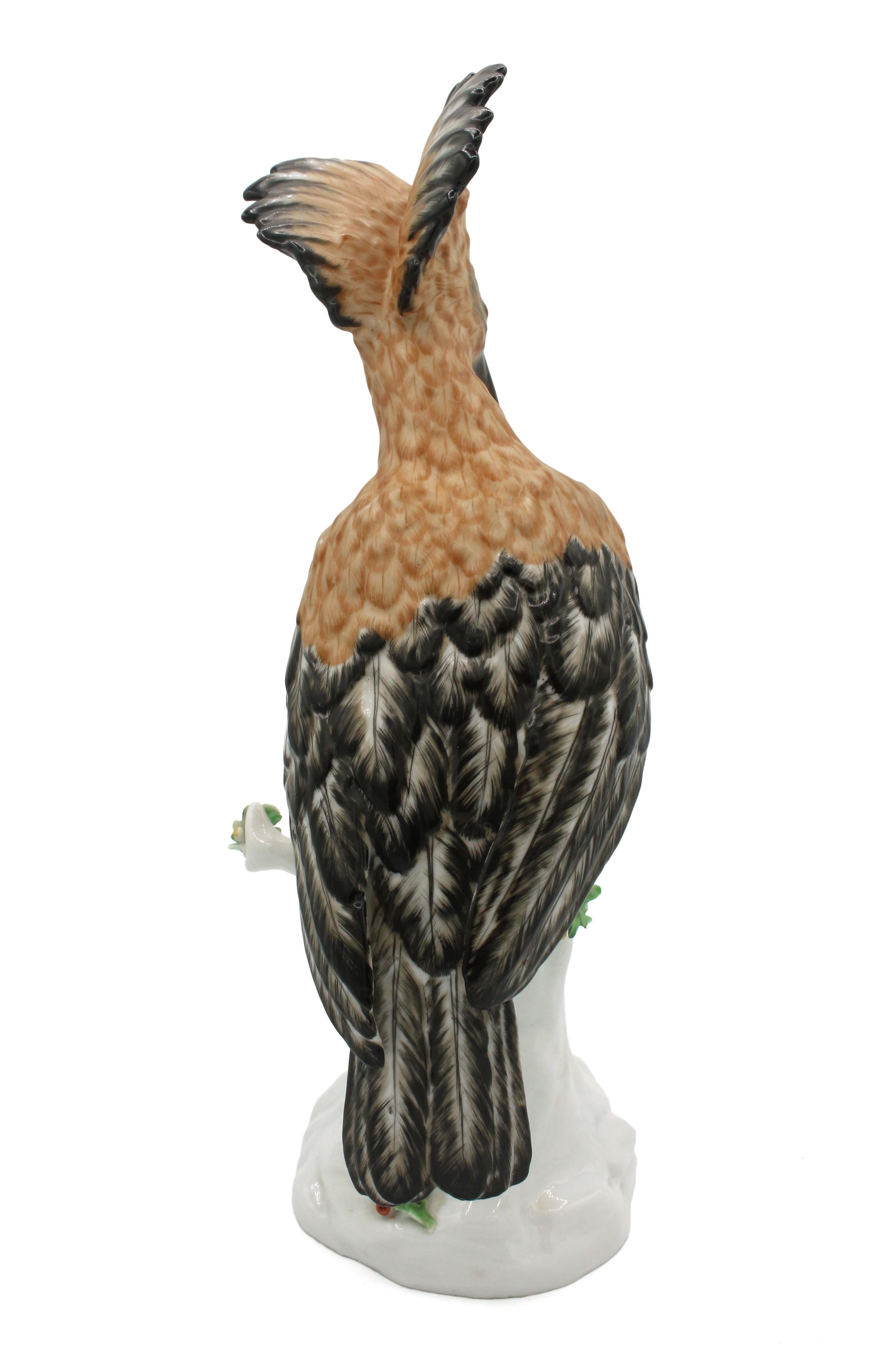 Mid-20th Century Italian Porcelain Hoopoe Bird Figurine For Sale 1