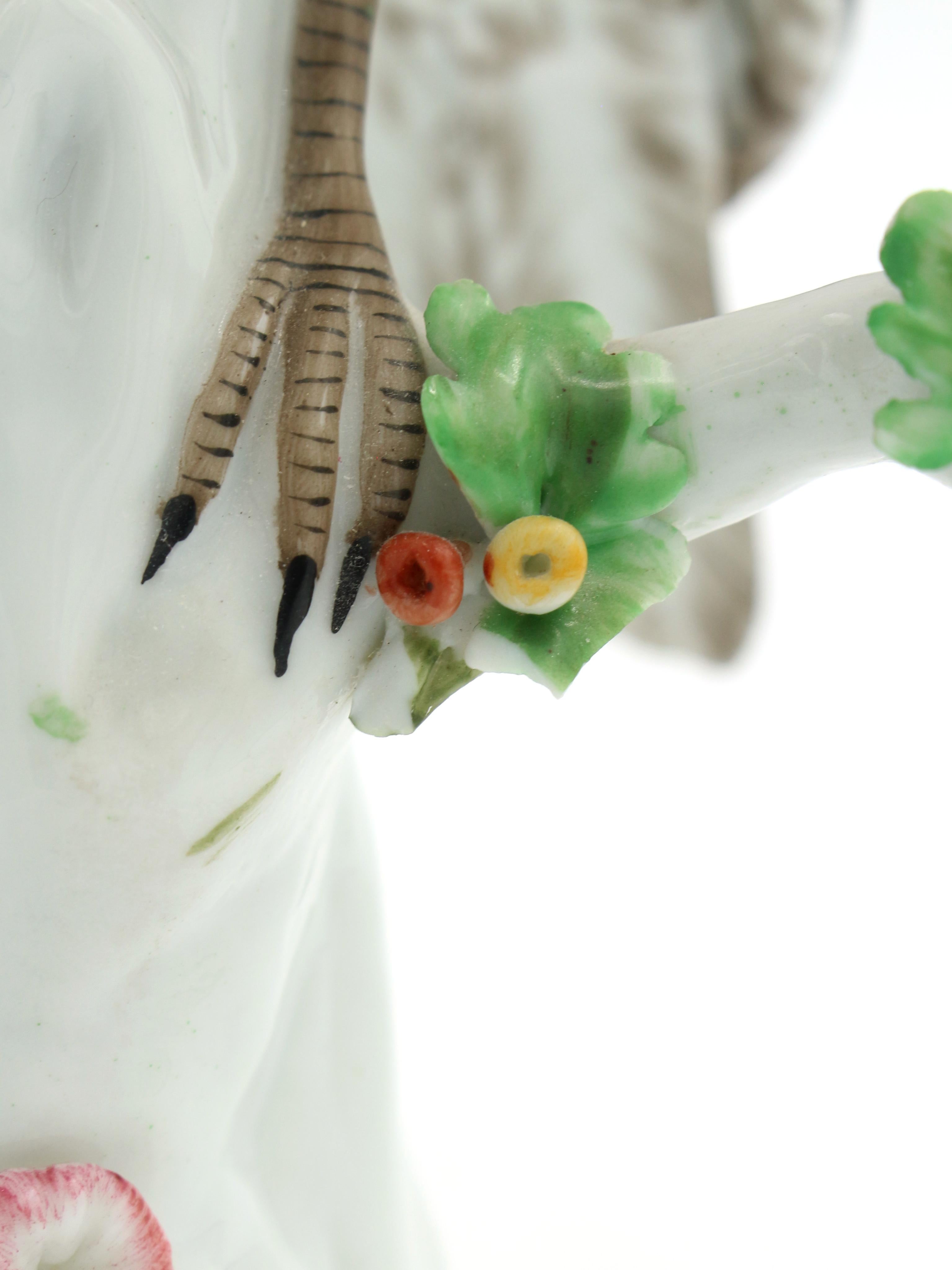 Mid-20th Century Italian Porcelain Hoopoe Bird Figurine For Sale 4
