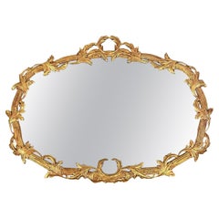 Mid-20th Century Italian Rococo Style Gilt Gesso Mirror