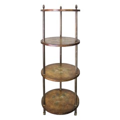20th Century Circa 1920s Italian Round Four-Tier Étagère, Possibly Florentine