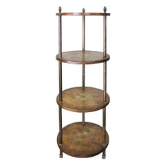 20th Century Circa 1920s Italian Round Four-Tier Étagère, Possibly Florentine