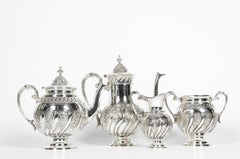 Servizio da tavola in argento della metà del XX secolo, quattro pezzi per il tè e il caffè