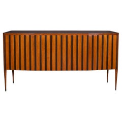 Mid 20th Century Italian Striped Wooden Buffet By Paolo Buffa c.1950