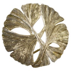 Mid-20th Century Italian Telescopic Trivet with Ginkgo Leaf Motif