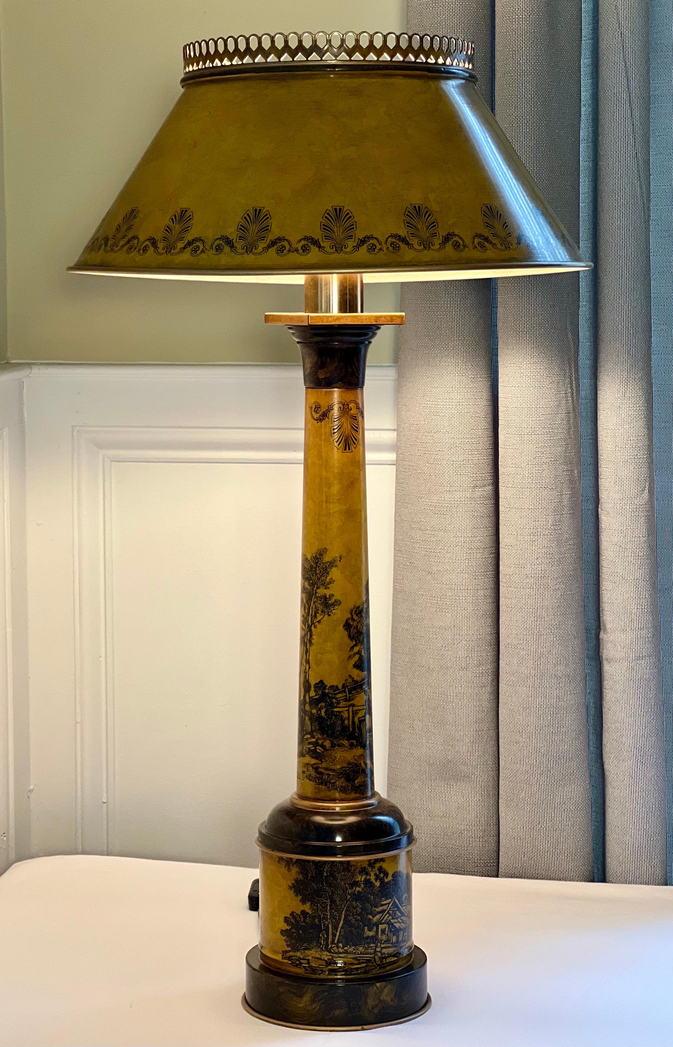 Mid 20th Century Italian Tole Lamp  For Sale 6