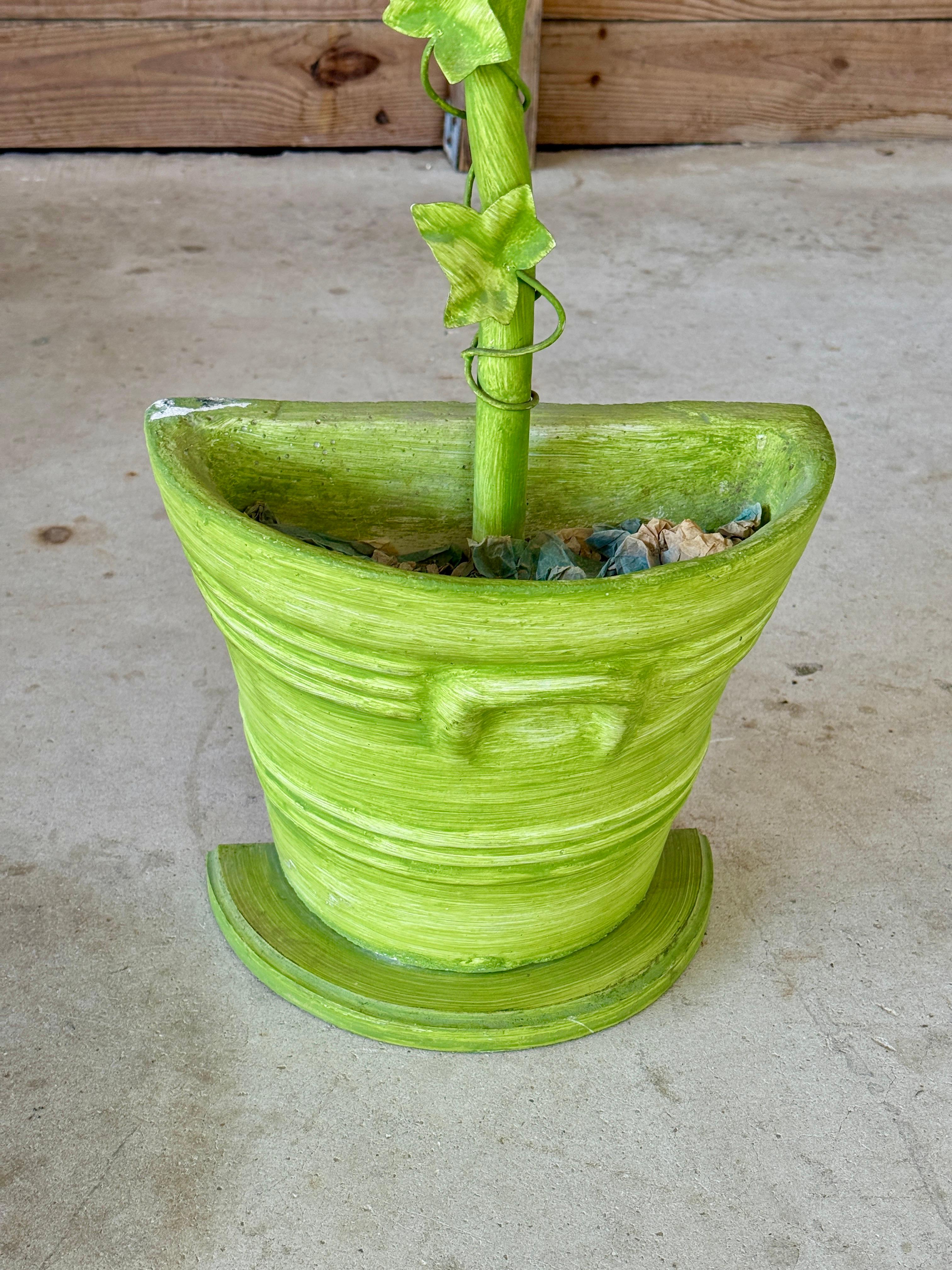 Mid-20th Century Italian Tole Lemon Espalier Tree Wall Light For Sale 2