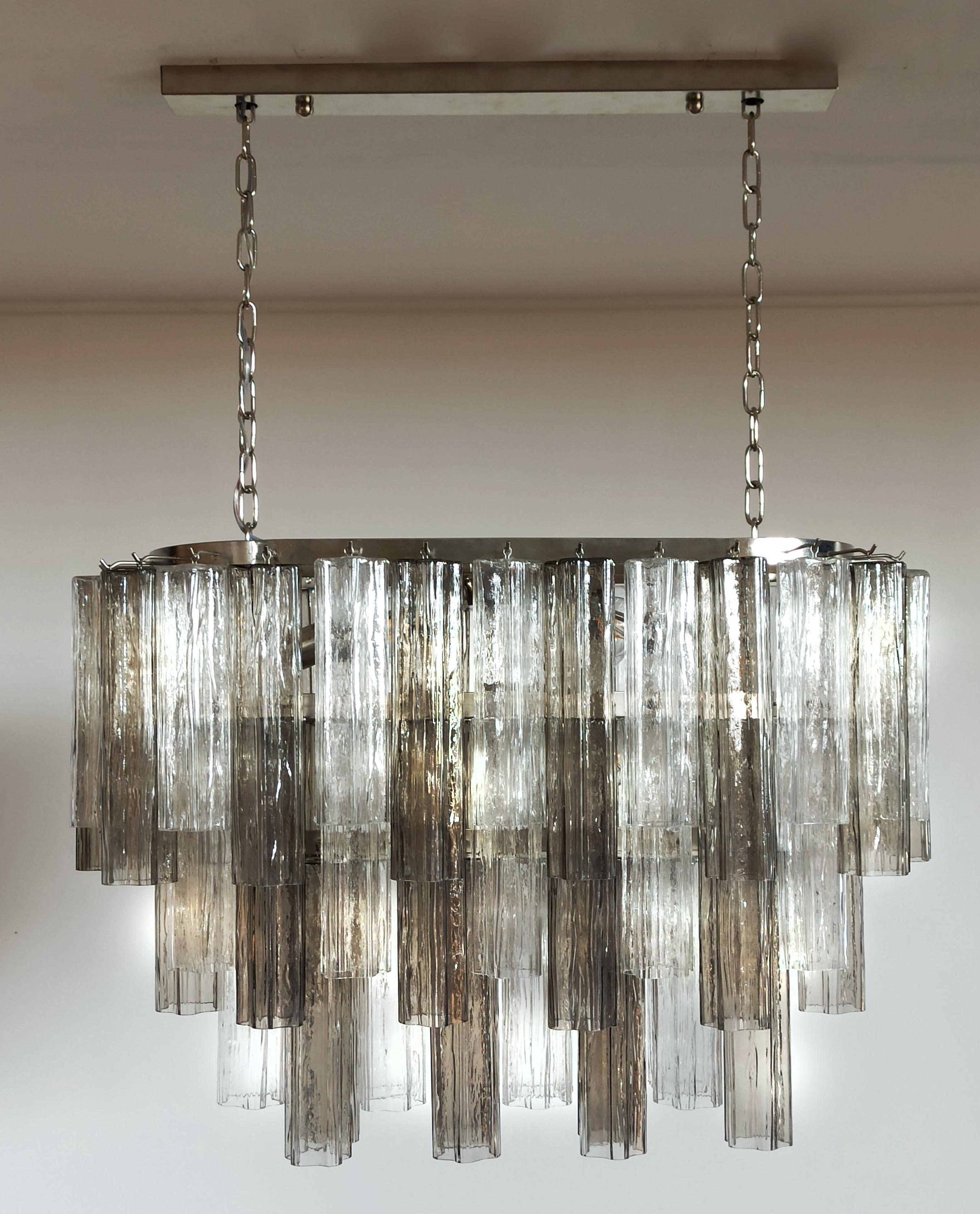 Mid-20th Century Italian 62 Tronchi Chandelier, Murano For Sale 7