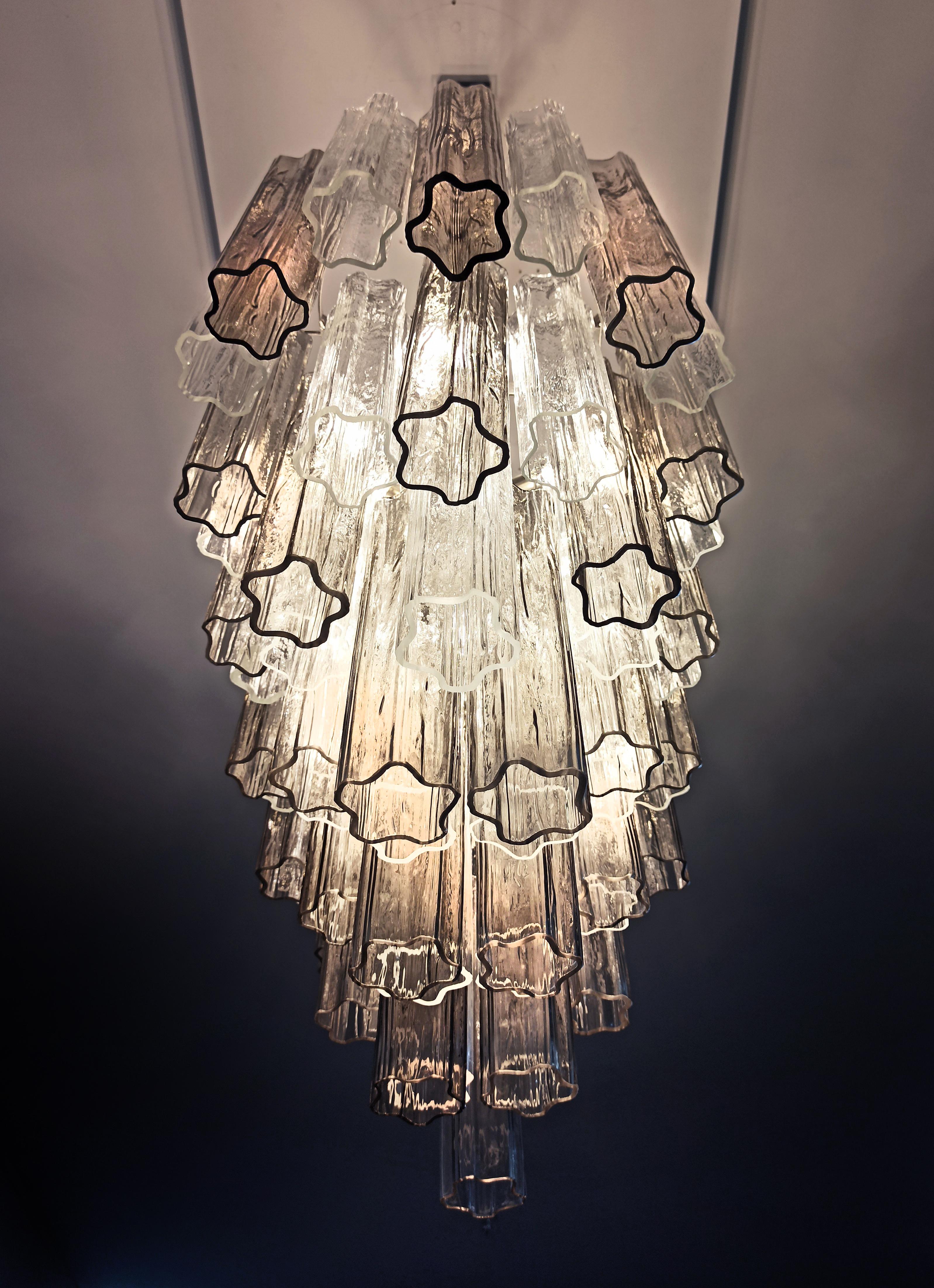 Mid-20th Century Italian 62 Tronchi Chandelier, Murano For Sale 14