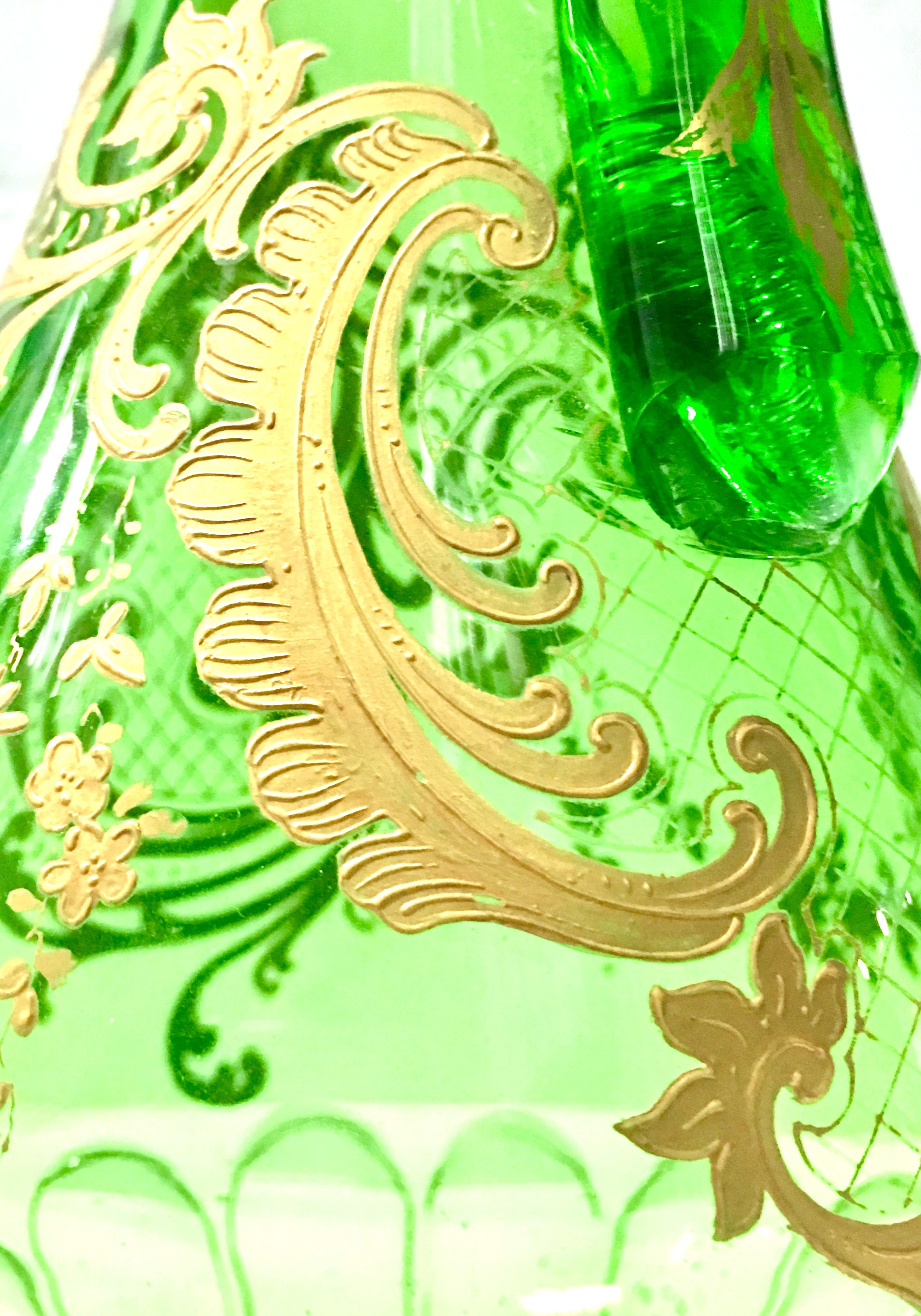 Mid-20th Century Italian Venetian Blown Glass and 22-Karat Gold Drinks Set of 6 For Sale 9