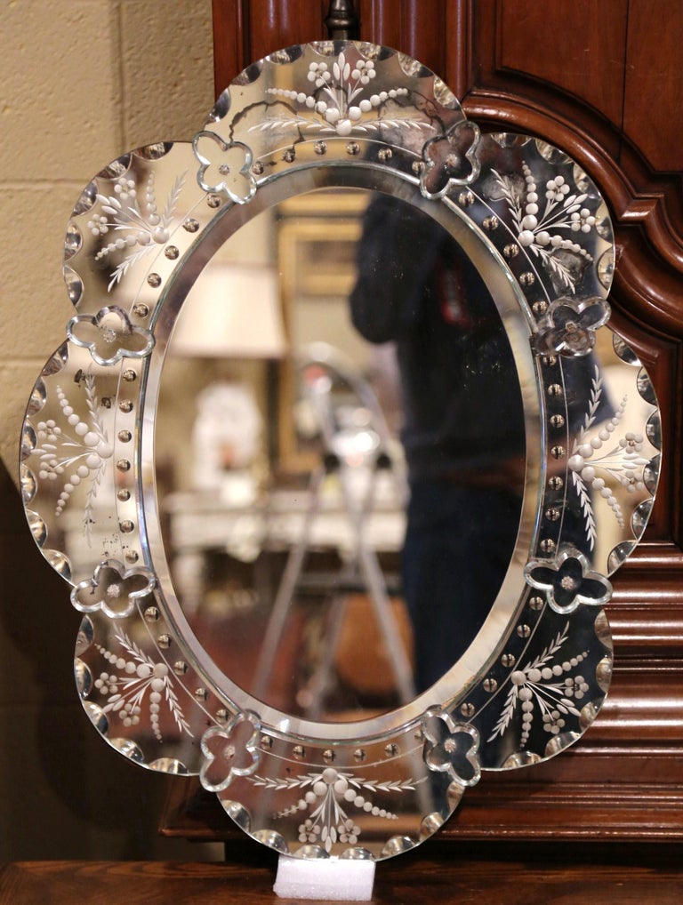Venetian Mirror With Etching