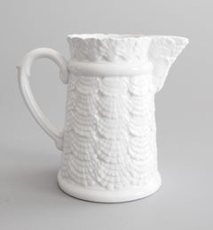 Mid-20th Century Italian White Ironstone Seashell Pitcher