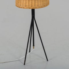 Mid-20th Century Italian Wicker Light