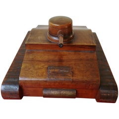 Mid-20th Century Italian Wood Box in a Shape of a Military Tank, 1940