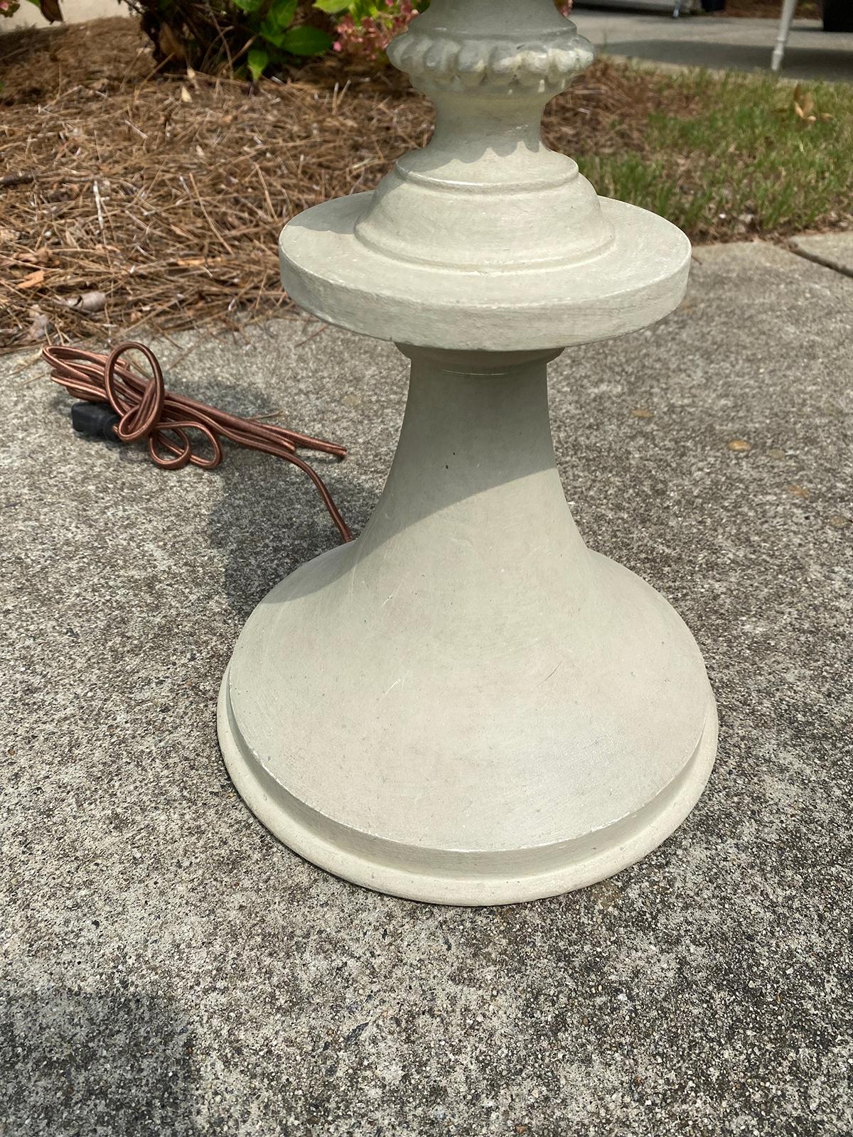 Mid-20th Century Italian Wood Lamp, Custom Finish For Sale 6