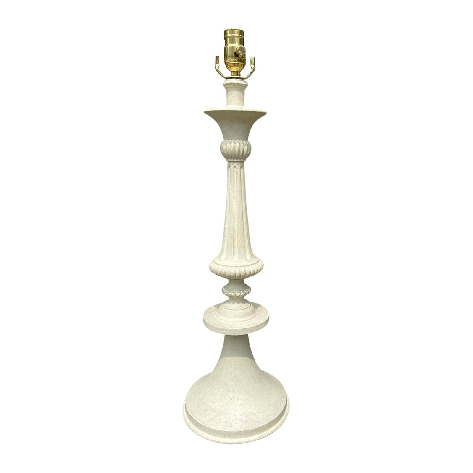 Mid-20th Century Italian Wood Lamp, Custom Finish For Sale