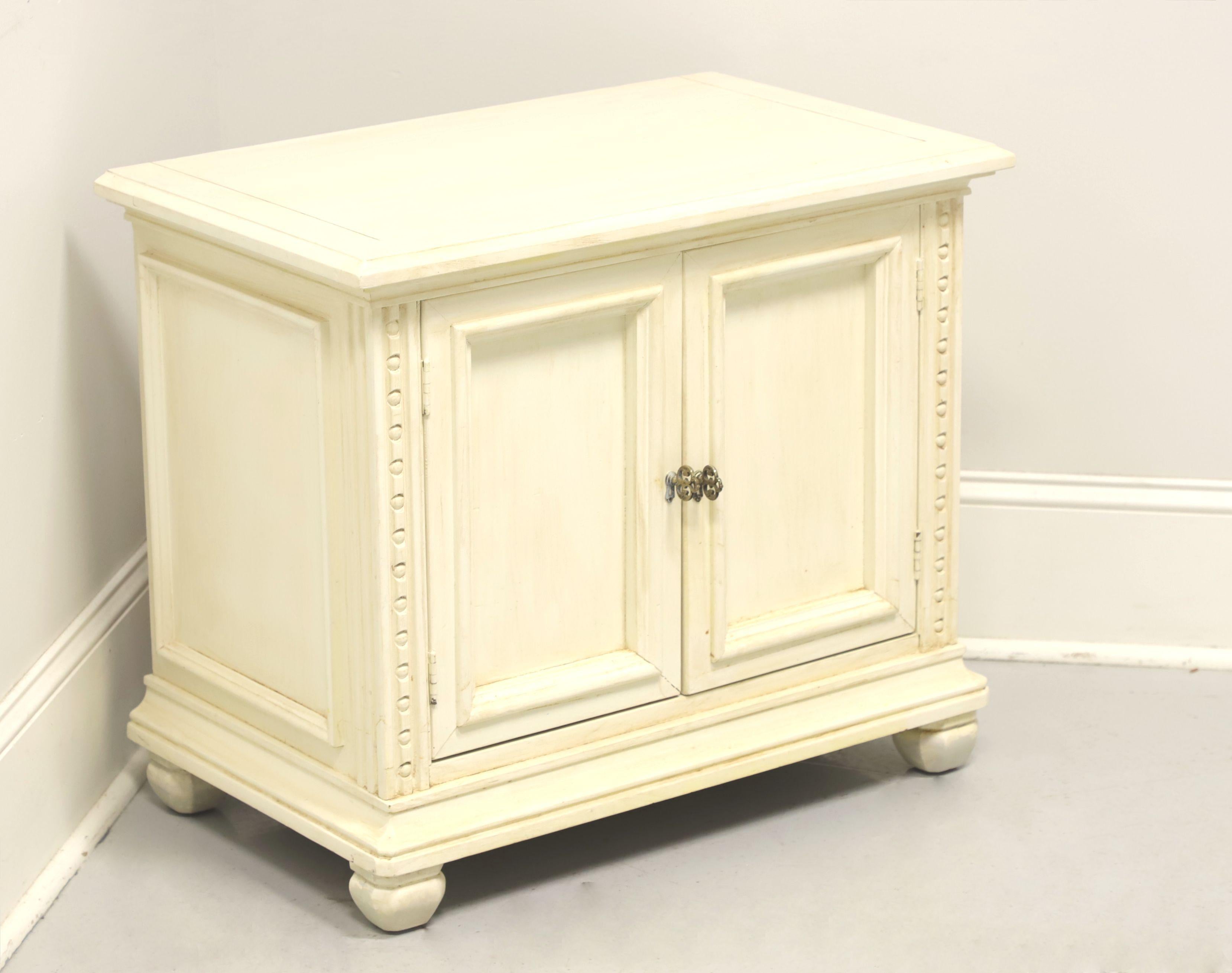 Mid 20th Century Ivory Painted Slightly Distressed Spanish Style Nightstand For Sale 5