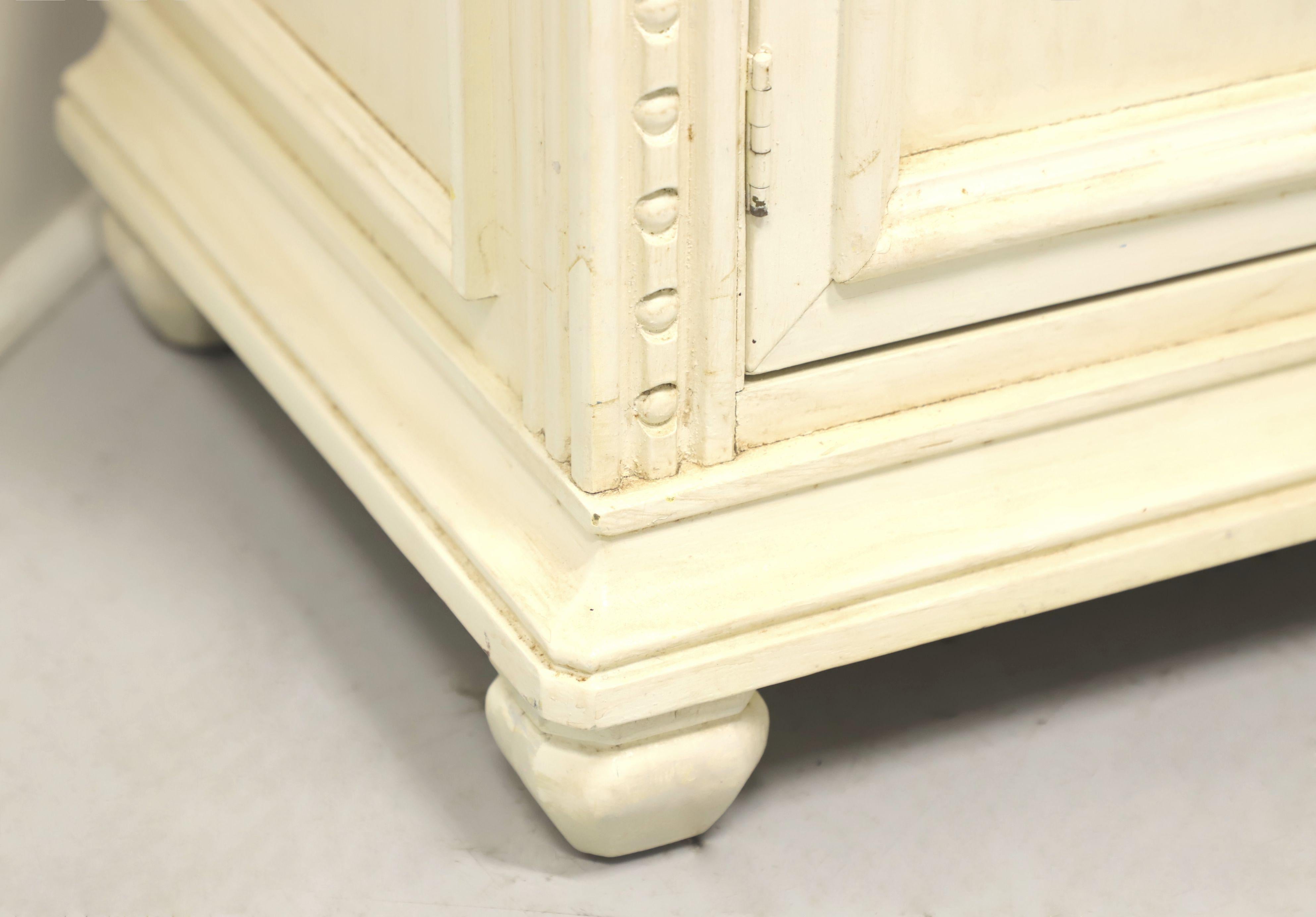 Mid 20th Century Ivory Painted Slightly Distressed Spanish Style Nightstand For Sale 1