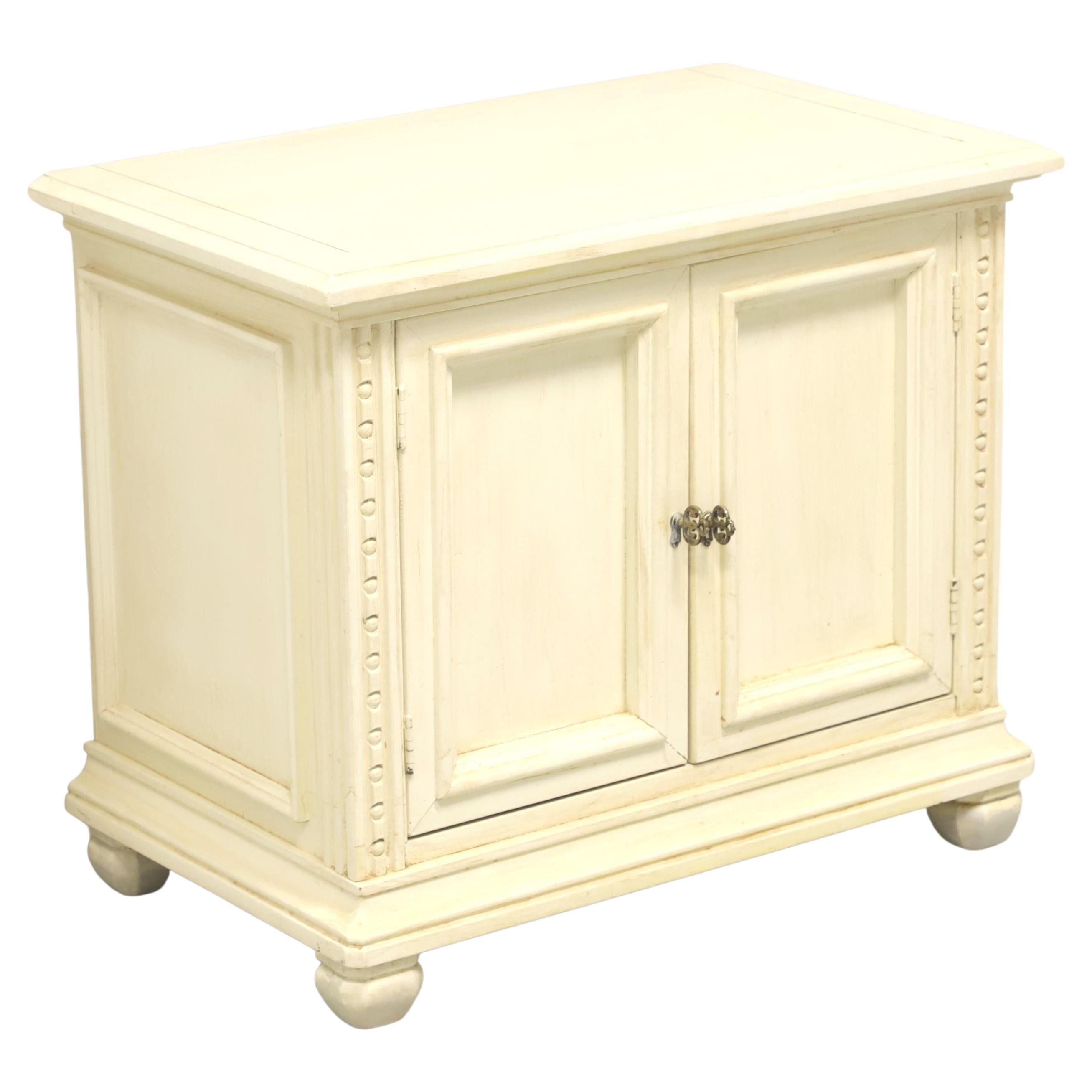 Mid 20th Century Ivory Painted Slightly Distressed Spanish Style Nightstand For Sale