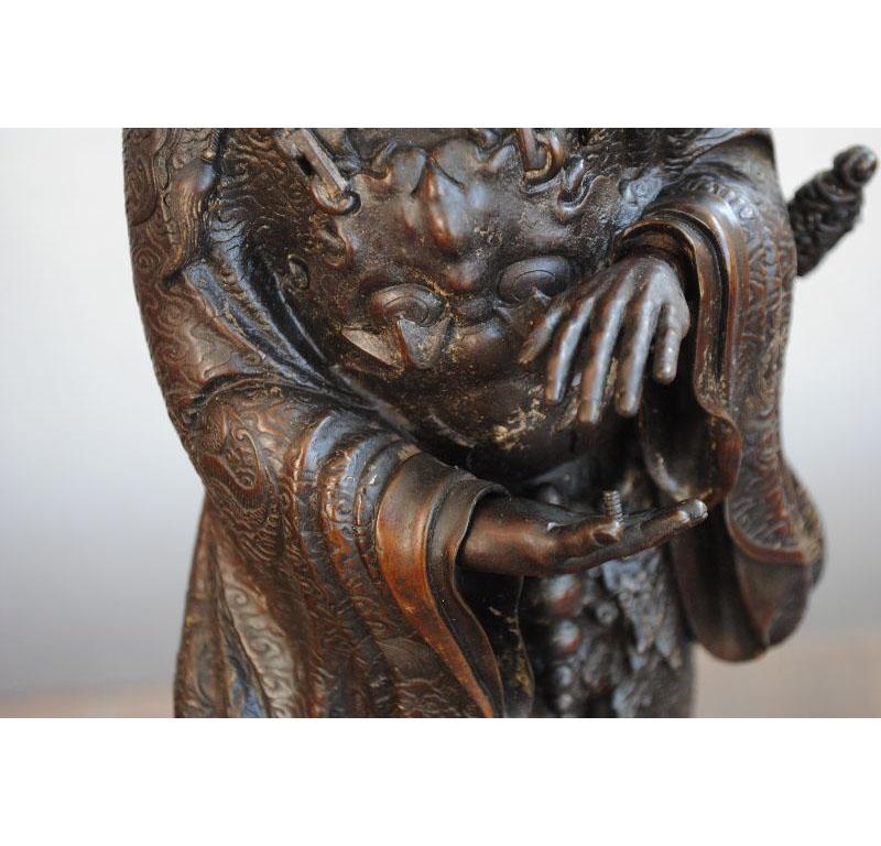 Mid-20th Century Japanese Bronze Representation of Zhong Kui 'Demon Hunter' 2