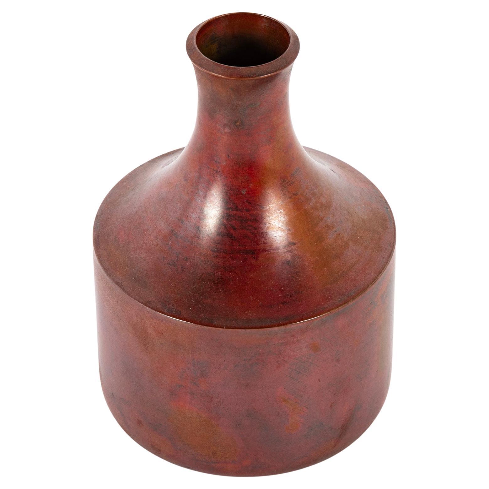 Vase japonais en bronze du milieu du 20e siècle