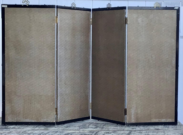Mid 20th Century Japanese Hand Painted Folding Screen 1