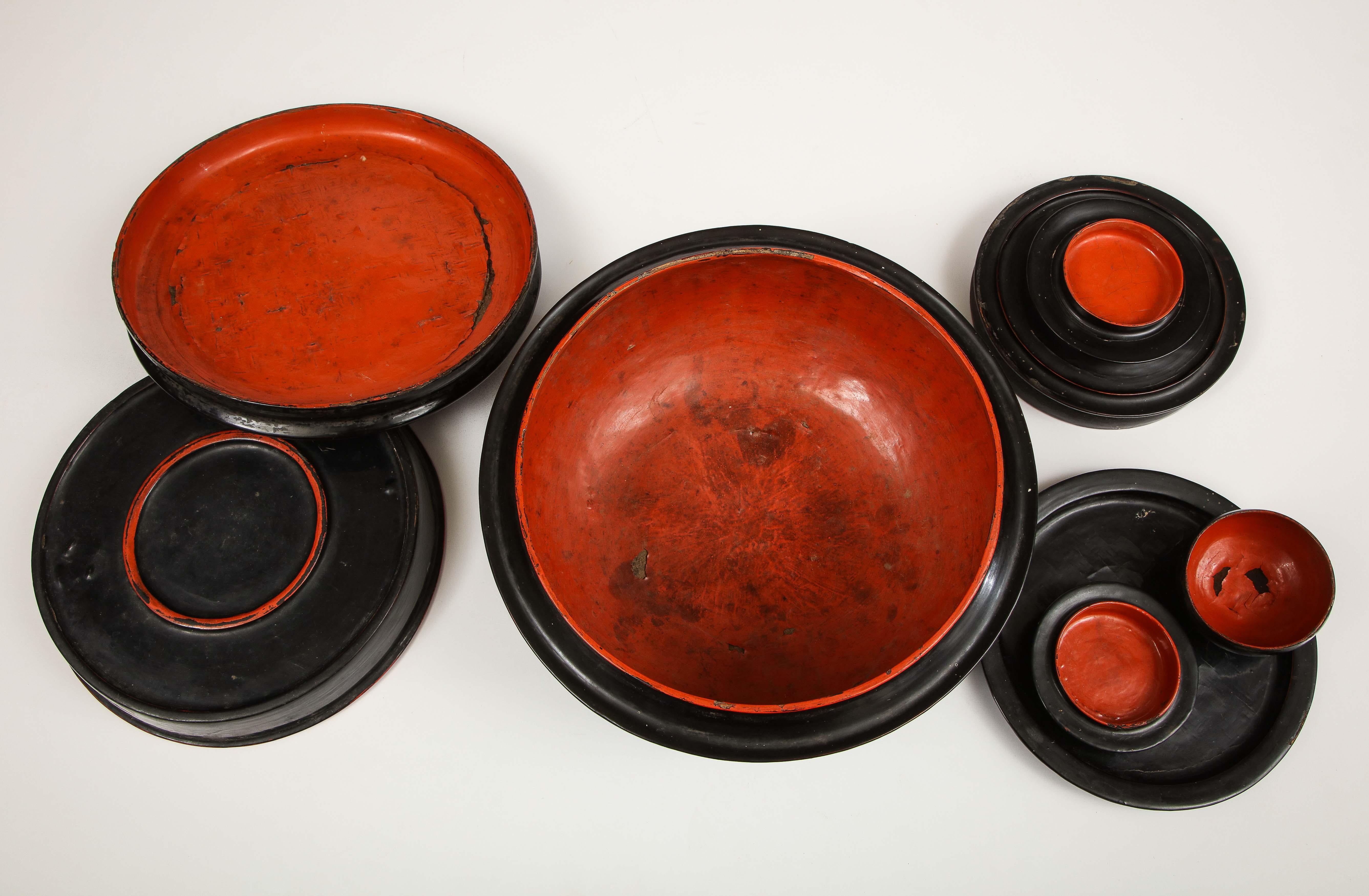 Mid-20th Century Japanese, Lacquer on Cane, Food Box 9