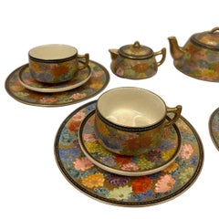 Mid-20th Century Japanese Satsuma Tea set, 21 pieces