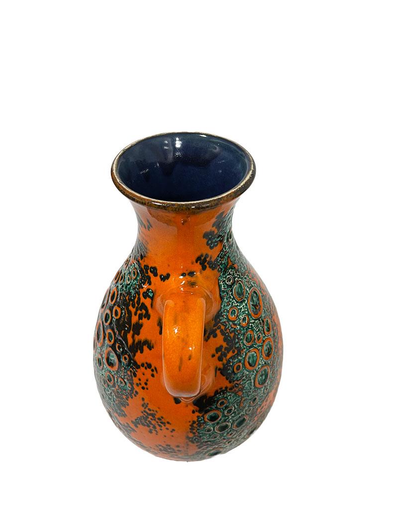 20ième siècle Vase et jardinière Jasba du milieu du 20e siècle à motif « Moon Grater » en vente