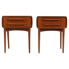 Mid-20th Century Johannes Andersen Pair Teak Bedside Tables