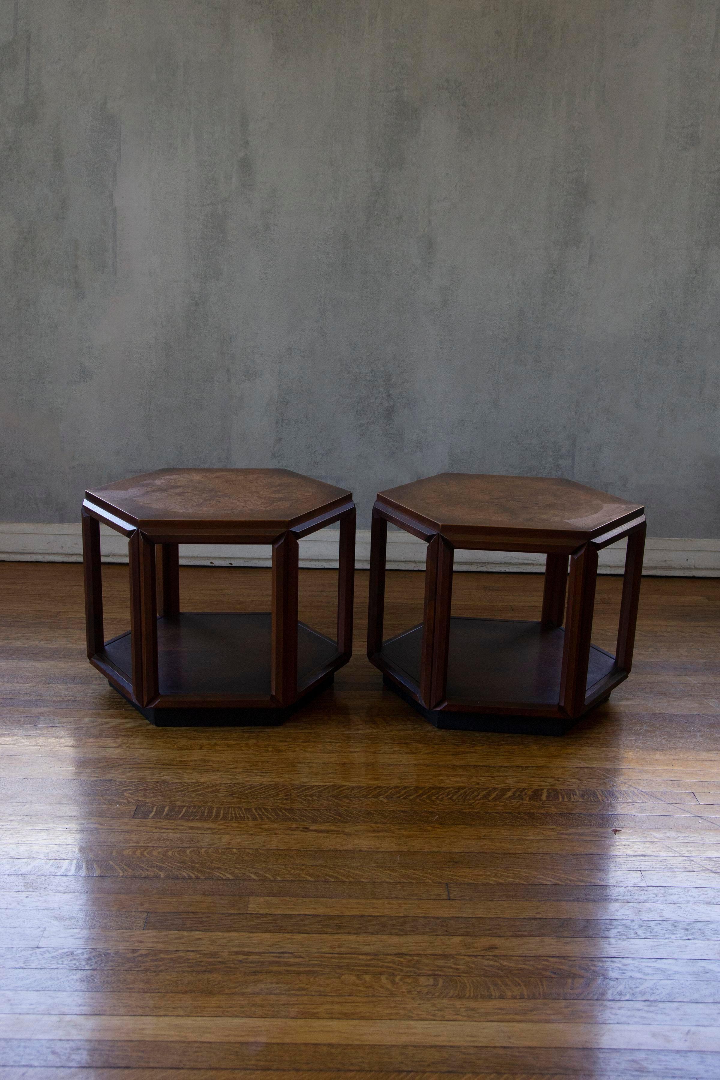 brown saltman side table