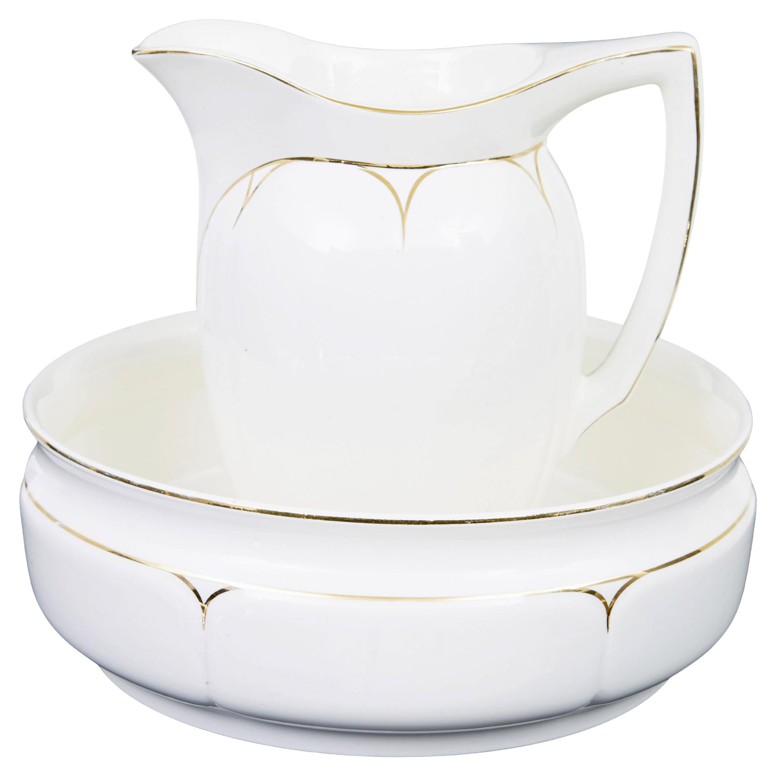 Mid 20th century jug and wash bowl by Annaburg