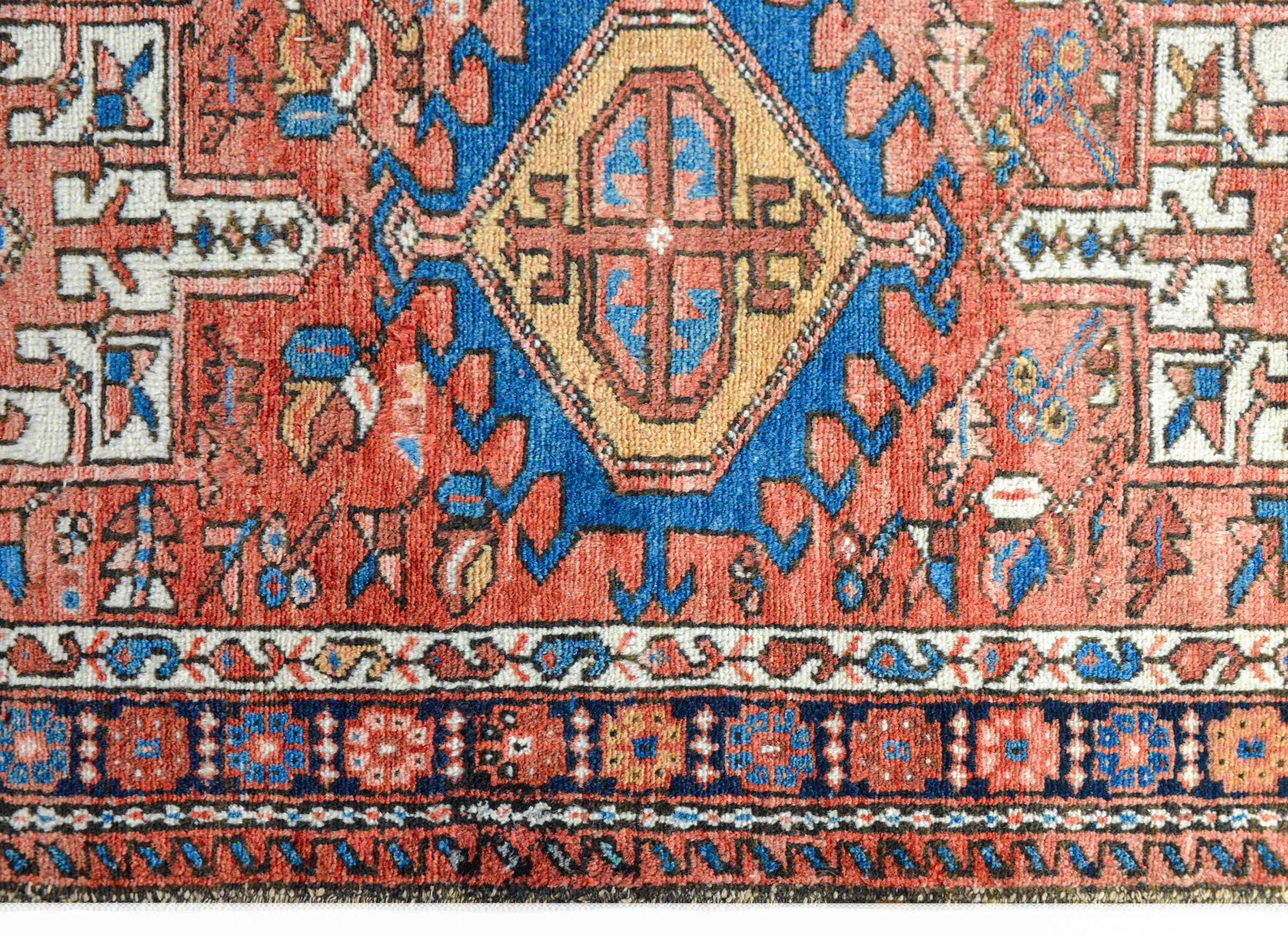 Hand-Knotted Mid-20th Century Karadja Runner