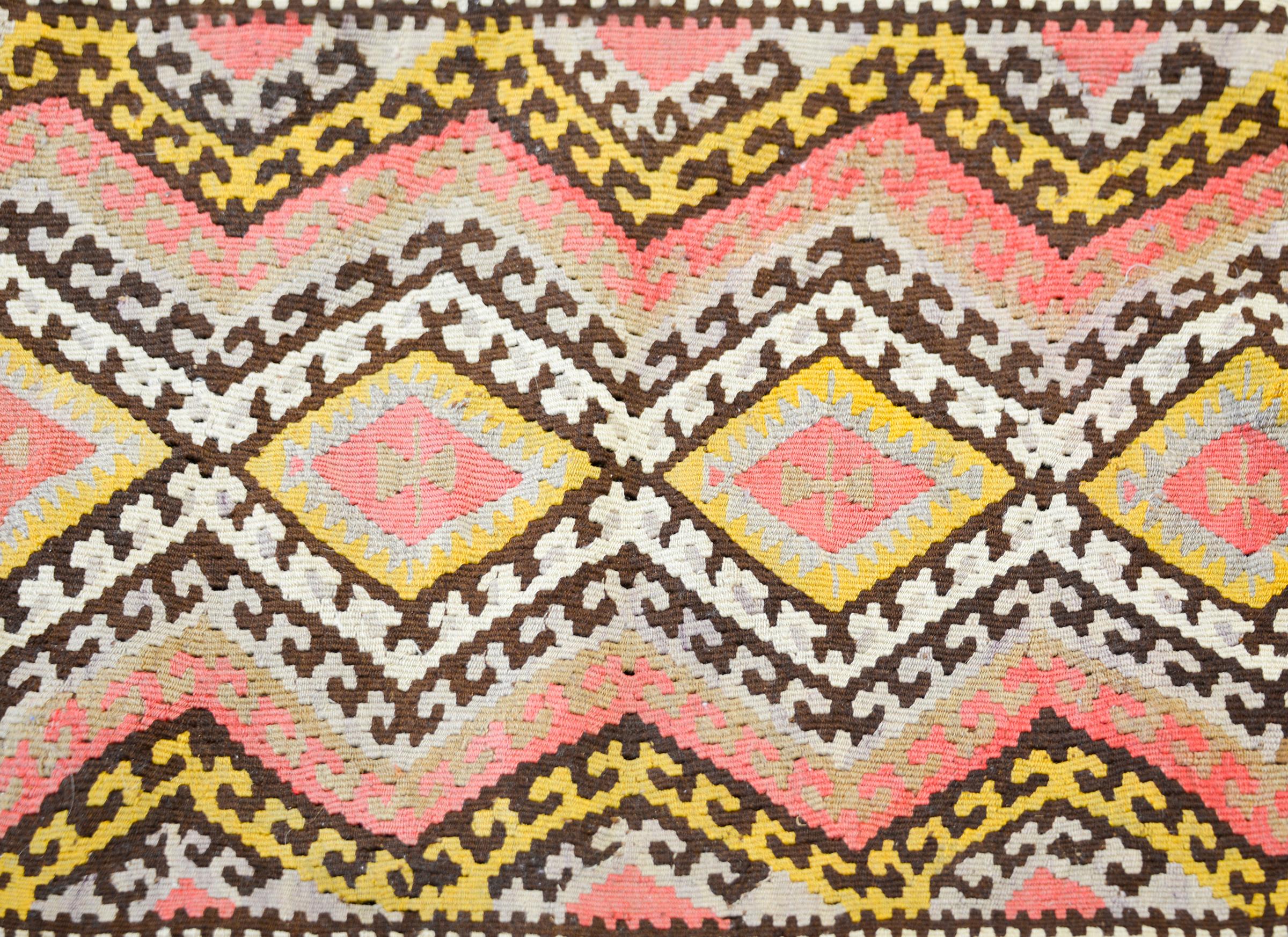 Wool Mid-20th Century Kilim Rug For Sale