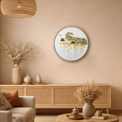 Mid 20th Century kimono textile art "Cloud of Pines ~Timeless~" by ikasu Japan