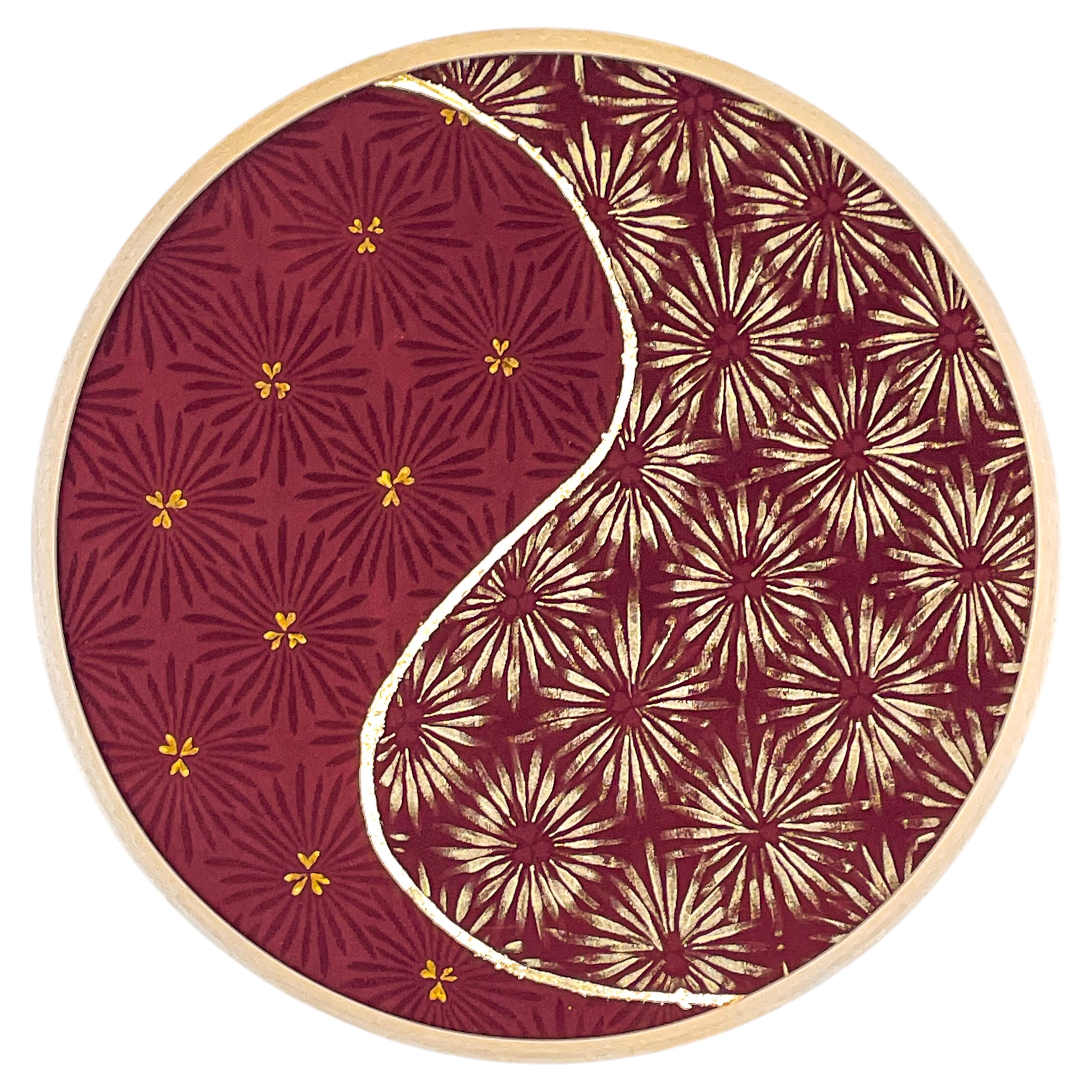 Mitte des 20. Jahrhunderts Kimono-Textilkunst " Yin-Yang ~ Balance ~" von ikasu BrownJapan