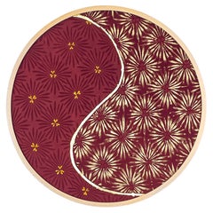 Mitte des 20. Jahrhunderts Kimono-Textilkunst " Yin-Yang ~ Balance ~" von ikasu BrownJapan