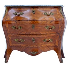 Mid-20th Century Kingwood and Mahogany Bombe Commode Chest of Drawers