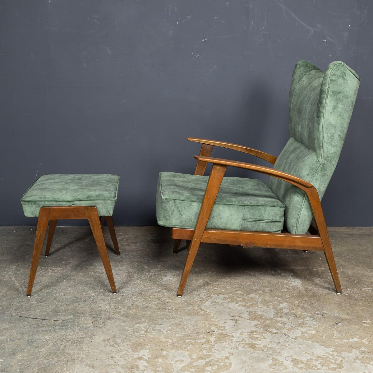 Allemand Milieu du XXe siècle Knoll Antimott Recliner & Footstool c.1960 en vente