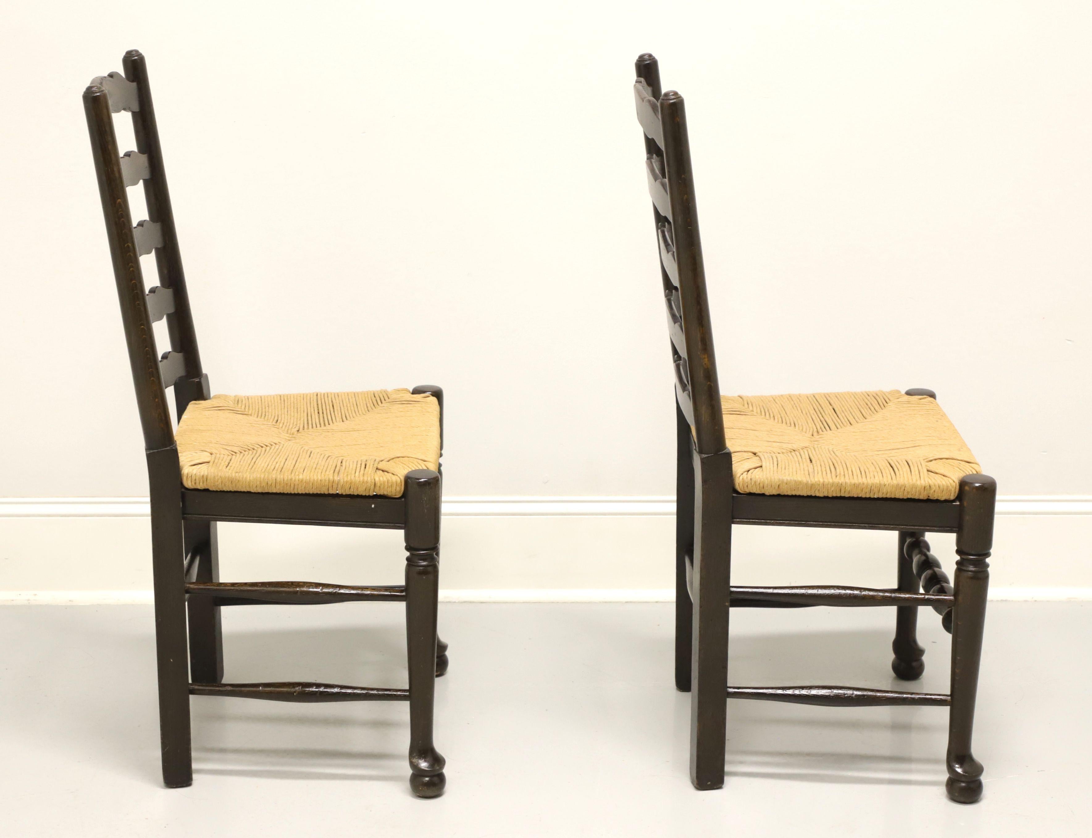 vintage ladder back chairs with rush seats