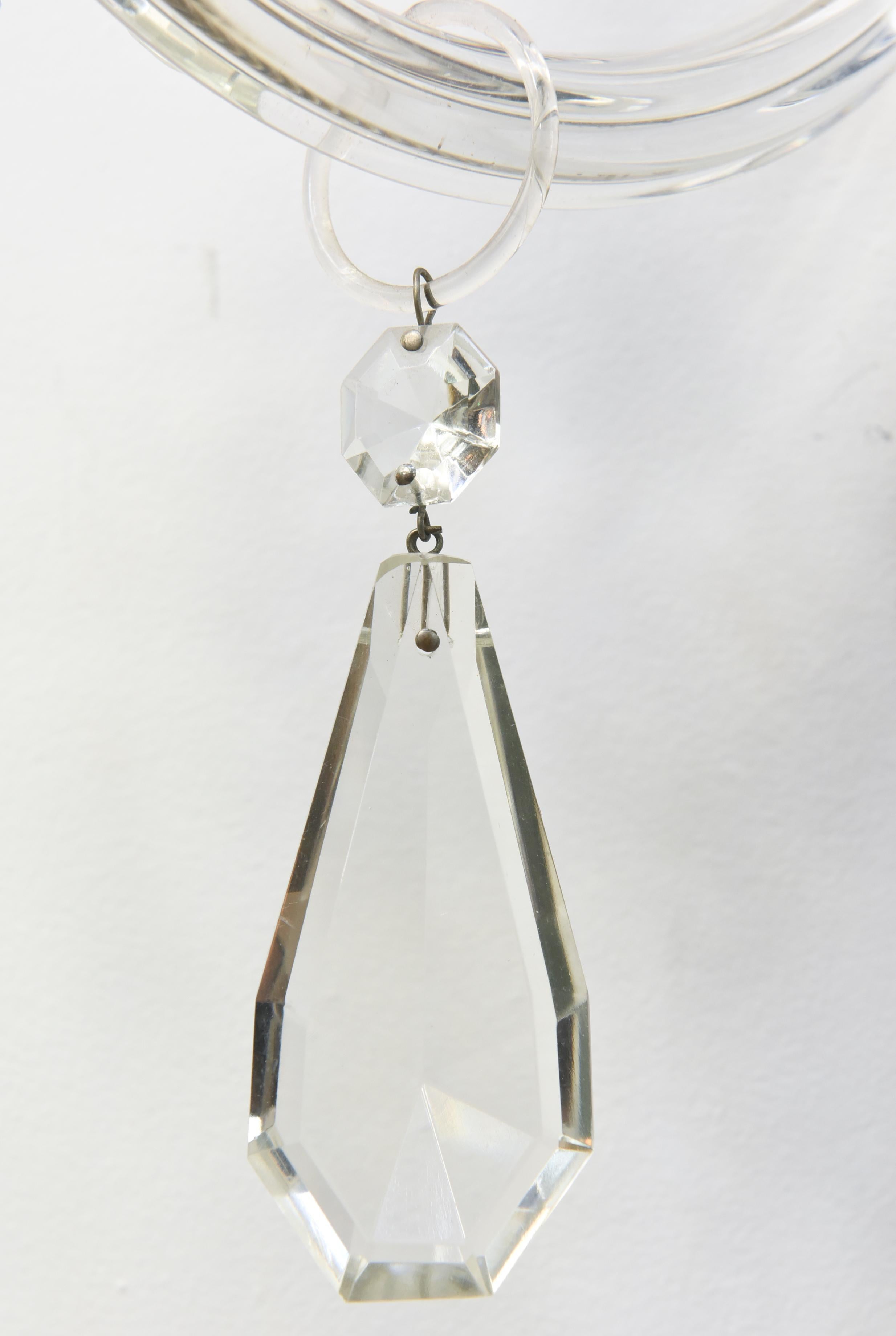 Mitte des 20. Jahrhunderts Lafount-Stil Kristall-Konsolen, ein Paar im Angebot 4