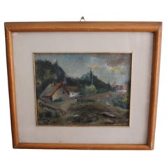 Mid  20th Century Landscape Oil Painting in the Manner of Maurice de Vlaminck –