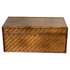 Mid-20th Century Lane Legacy Rattan Love Chest