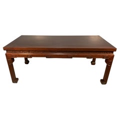 Vintage Mid-20th Century Large Chinese Rosewood Center Table