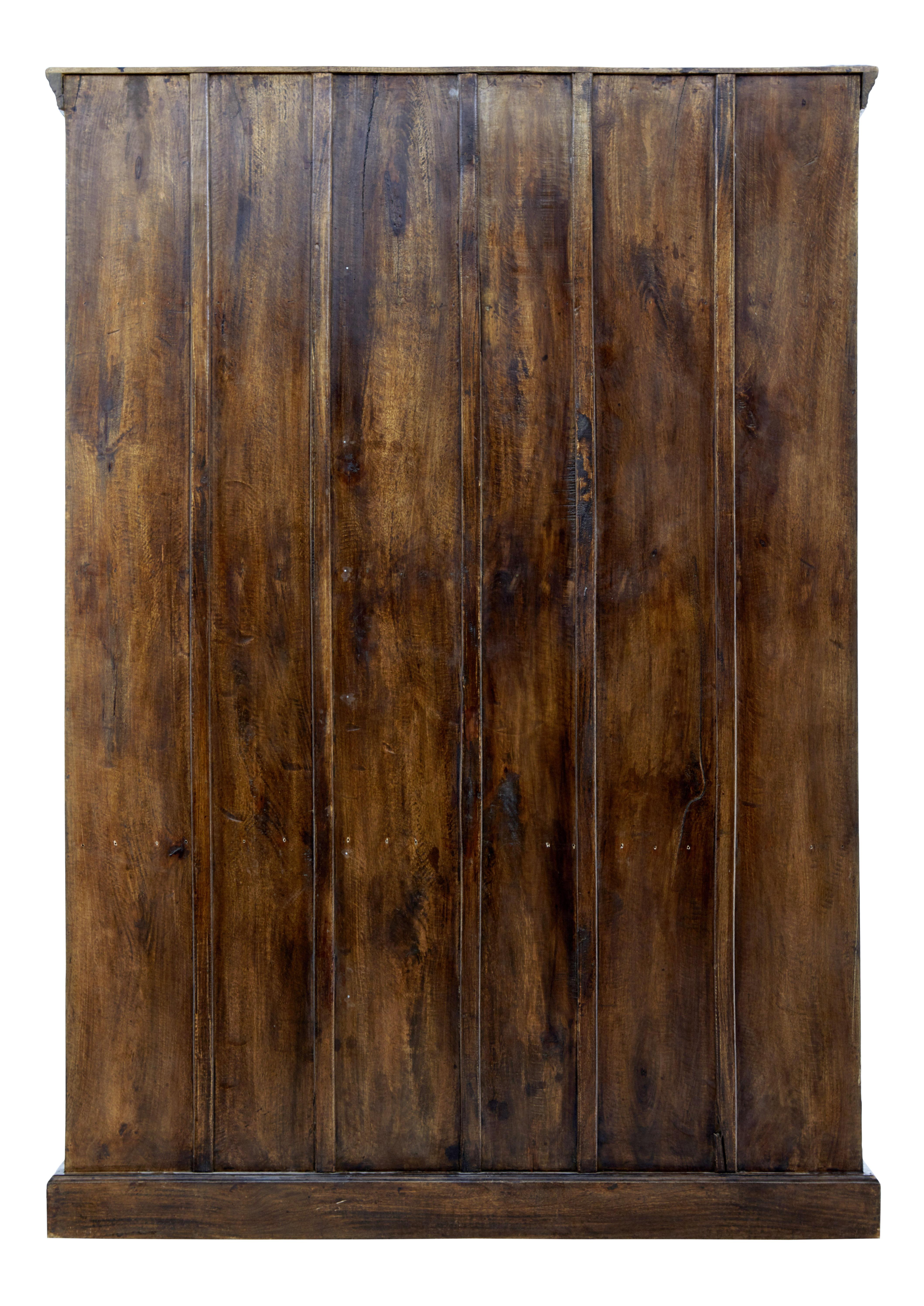 Hand-Carved Mid 20th Century Large Impressive Hardwood Wardrobe