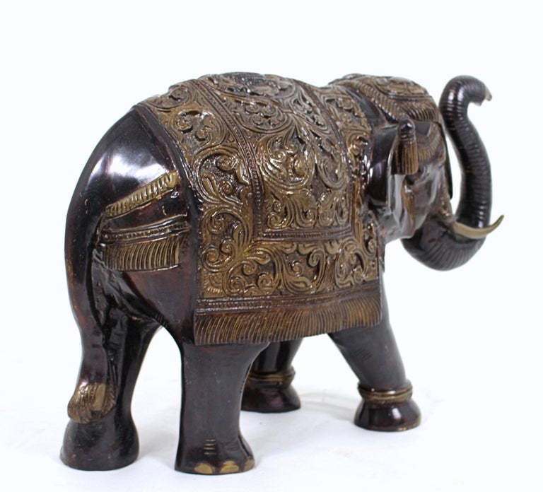 Mid20th Century Large Indian Bronze Elephant at 1stDibs